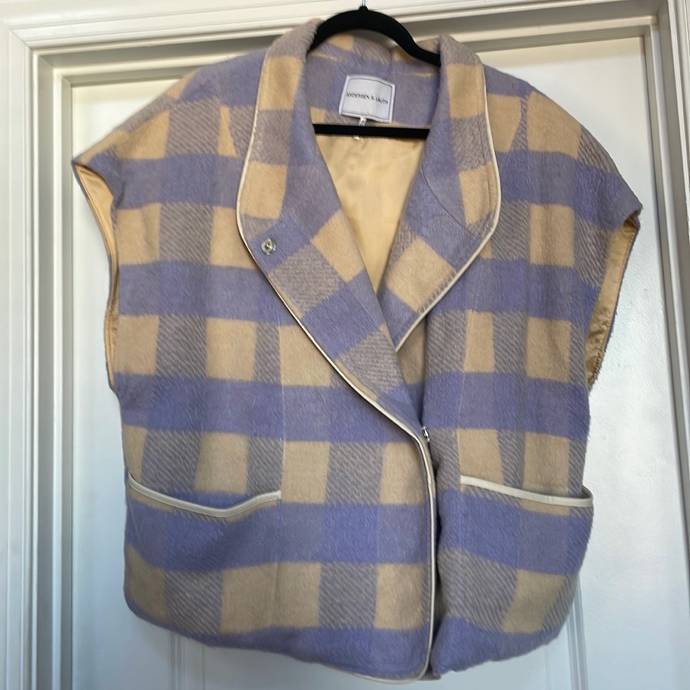 Anthropologie plaid cape